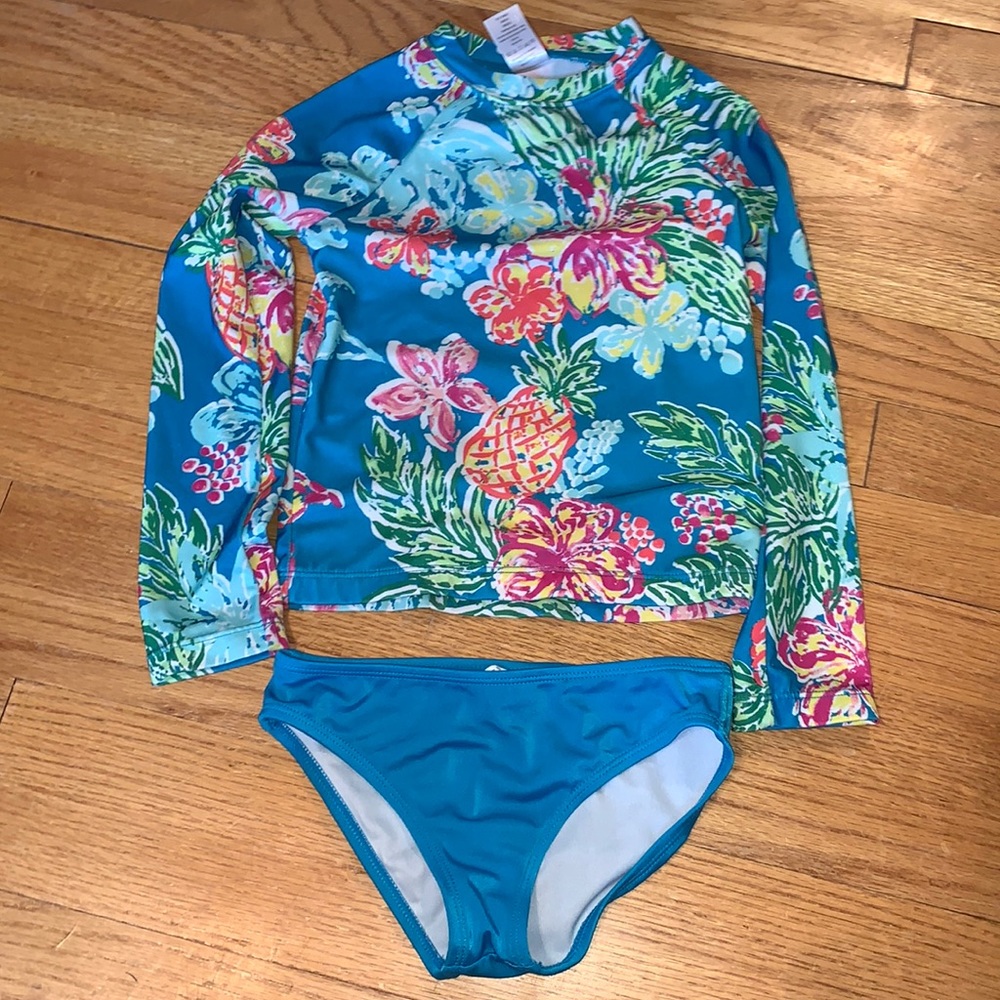 Girls Long sleeve Rash Guard Swim suit